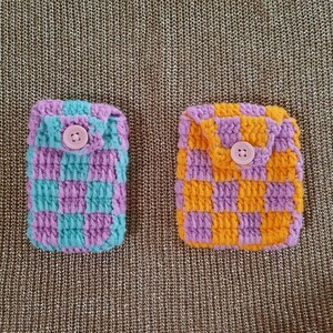 PDF WALL-Et crochet pattern, wallet crochet pattern, bag crochet pattern, crochet pattern, checkered wallet crochet pattern, checkered image 3
