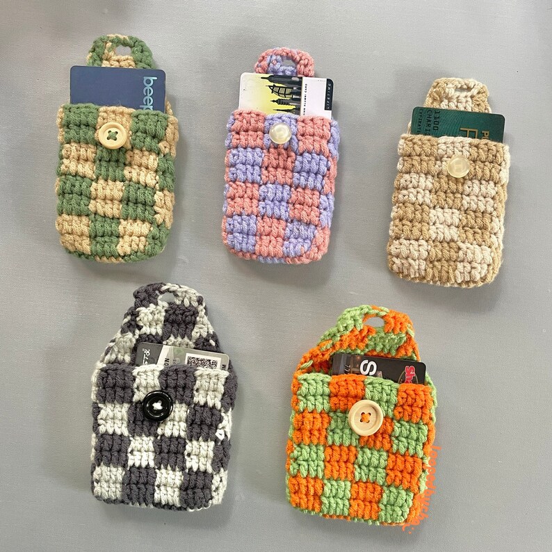 PDF WALL-Et crochet pattern, wallet crochet pattern, bag crochet pattern, crochet pattern, checkered wallet crochet pattern, checkered image 7