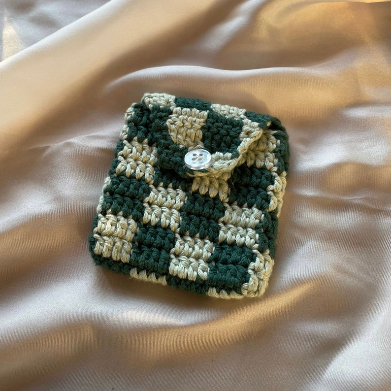 PDF WALL-Et crochet pattern, wallet crochet pattern, bag crochet pattern, crochet pattern, checkered wallet crochet pattern, checkered image 2