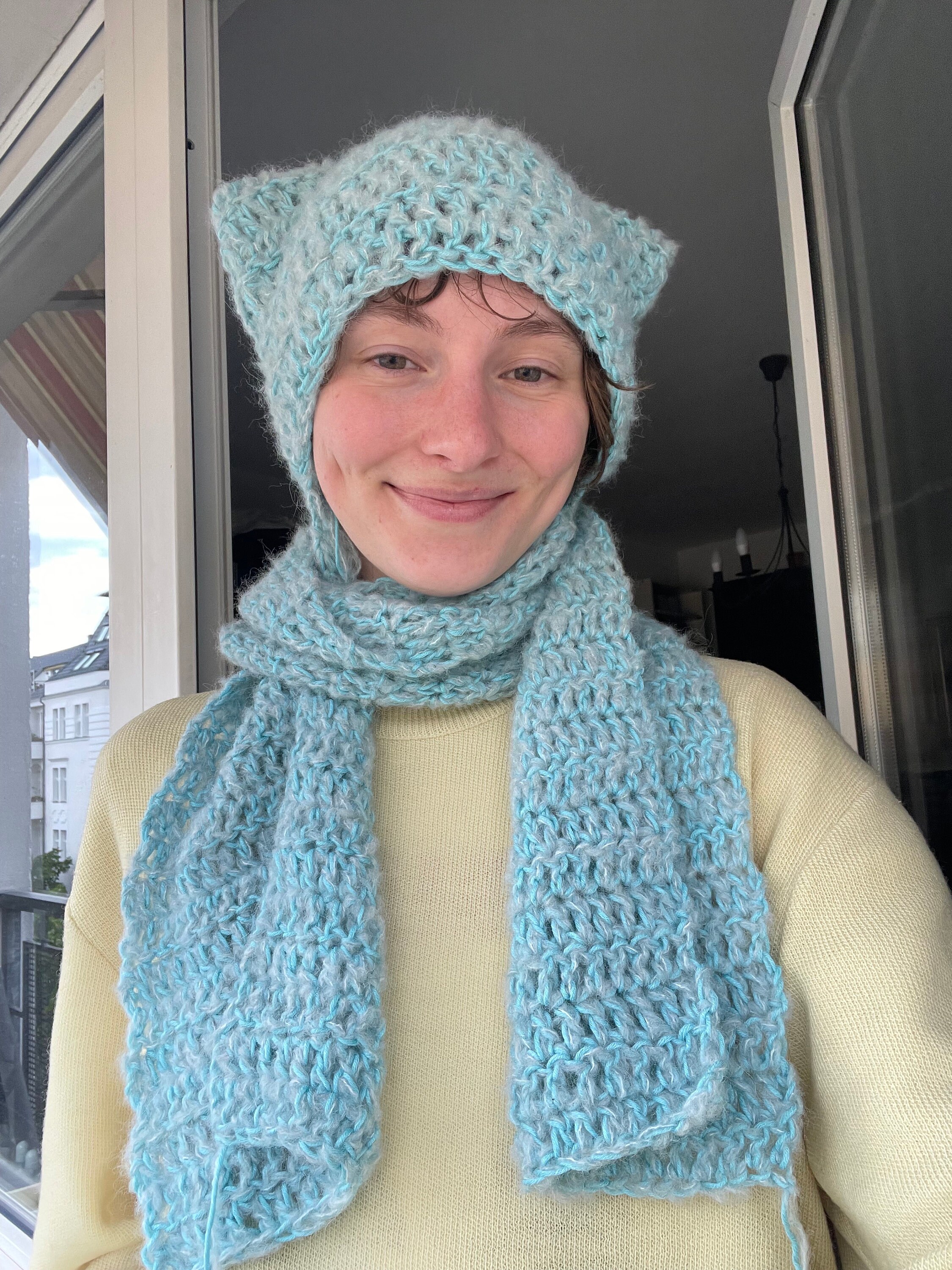 Cat Ear Hat Scarf - Etsy