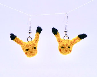 Pikachu crochet earrings