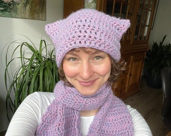 Kitty scarf crochet pattern PDF (digital item!)