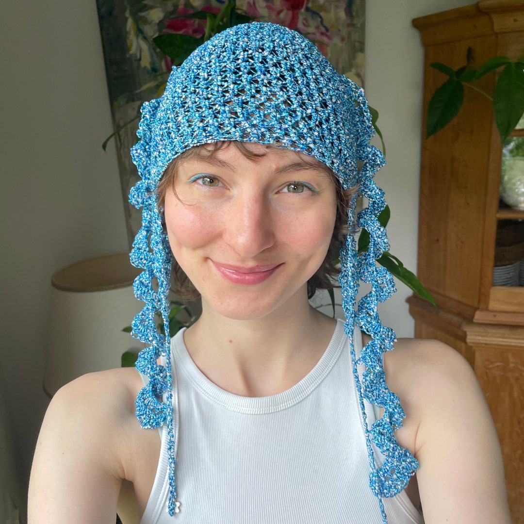 Crocheted Sea Ushanka Trapper Hat Summer Hat Etsy