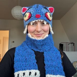 blue tiger scarf crochet pattern PDF (digital item!)