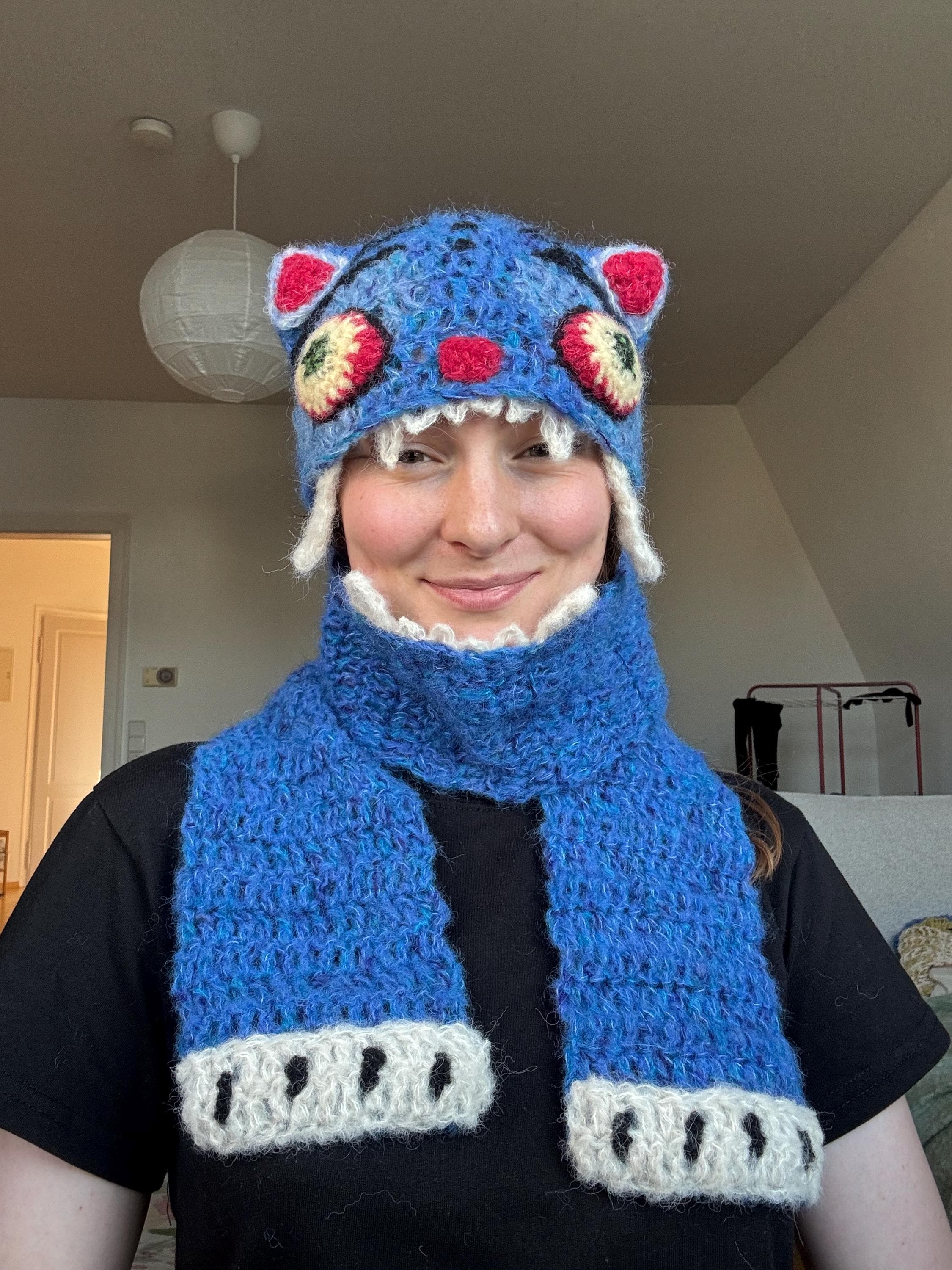ウィッグ・エクステ SCARF HAT (M) / Checked-Navy Scarf Ponytail Headband – Look By M