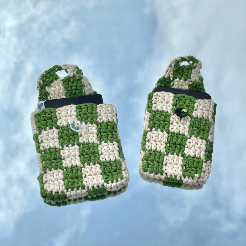 PDF WALL-Et crochet pattern, wallet crochet pattern, bag crochet pattern, crochet pattern, checkered wallet crochet pattern, checkered image 1