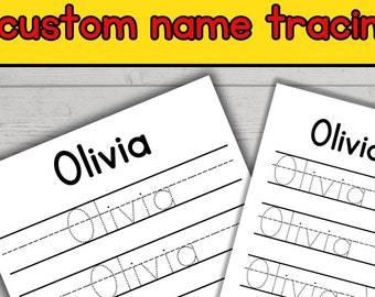 custom name tracing page, Custom Name Tracing Sheet Handwriting Practice, Personalized Name Trace, Name Tracing, Can Write My Name