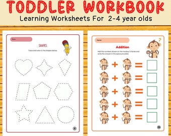 2 year old worksheet etsy