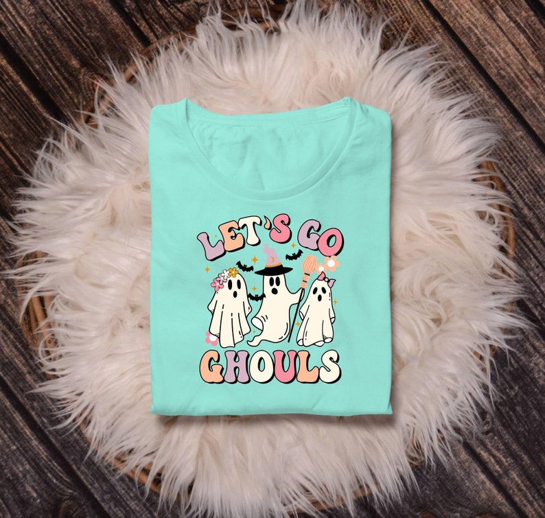 Retro Halloween Ghost PNG, Let's Go Ghouls, Spooky Fall Design (Digital Download) image 9