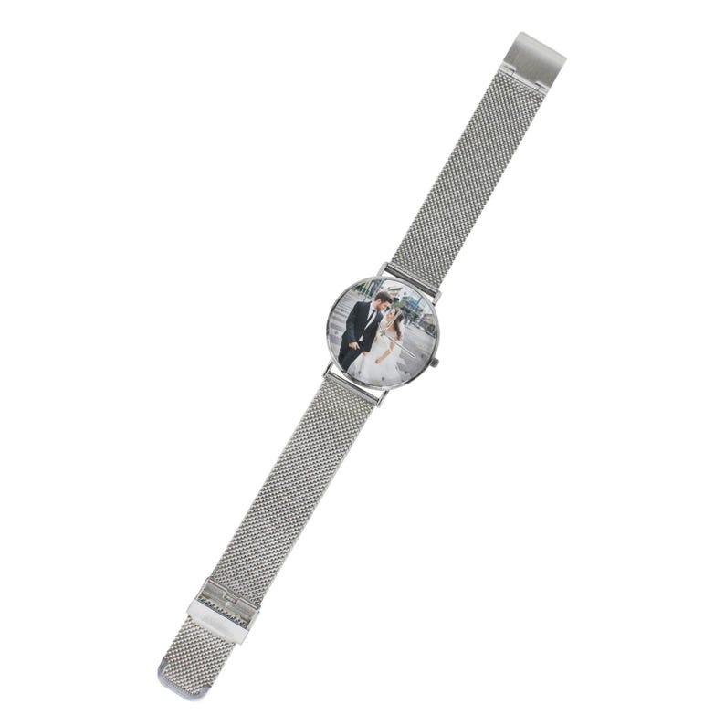 Custom Photo Women's Watch, Personalized Stainless Steel Watch, Picture Dial Gift for Mom, Wife, Girlfriend