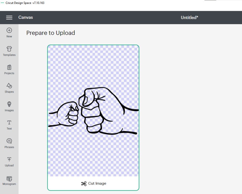 May include: Black and white line art illustration of two fists bumping together. The larger fist is on the right and the smaller fist is on the left. The fists are outlined in black and filled in with white.