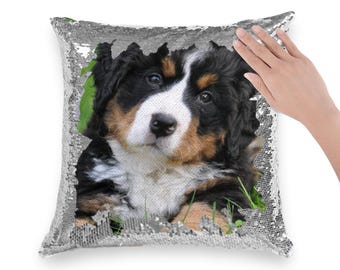 Custom Photo Sequin Pillow Cases, Personalized Gifts for Men, Women, Couples Custom Pillow Photo Sequin Pillow Personalized Picture Magic