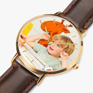 Personalized Photo Quartz Watch, Mother’s Father’s Celebration Present, Her or Him
