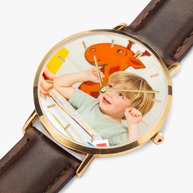 Personalized Photo Quartz Watch, Mother’s Father’s Celebration Present, Her or Him
