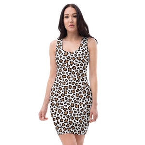 Leopard Print Dress, leopard print dress women, Gifts For Her, Animal Print Dress, Cheetah Print Dress, Evening Dress, Womens Dress