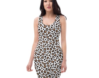Calvin Klein Leopard Print Midi Dress Neck Tie Empire Waist Dress Mock Neck  - Etsy