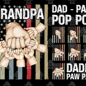 Bundle Personalized Father Fist Bump Set Png, Father&#39;s Day Png, Father&#39;s Day Fist Bump Set Flag America Png, Baby Toddler Kid Fist Bump,Fist