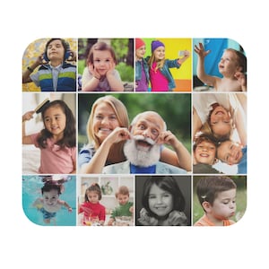 custom mouse pad, Your Photo Gallery Personalized Custom Mouse Pad, Add up to 15 Photos, Custom Photo Collage Mouse Pad, Desk Accessories
