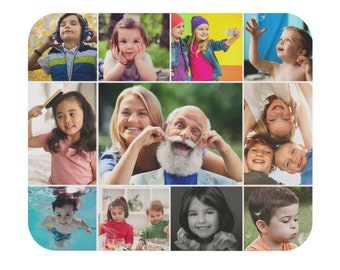 custom mouse pad, Your Photo Gallery Personalized Custom Mouse Pad, Add up to 15 Photos, Custom Photo Collage Mouse Pad, Desk Accessories
