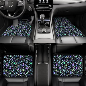 Star Moon Automotive Floor Mats 4PCS Galaxy Design Car Carpet Set Cute Aesthetic Interior Accessories image 6