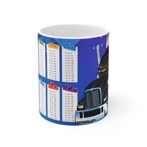 Kindertasse | Multiplikationstabelle Chart Tasse | Multiplikation Quadrat | Mathe Klassenzimmer Dekor | Math Chart | Lunarable Mathematik Raum Tasse