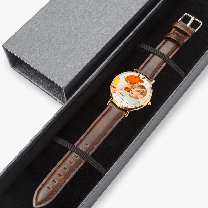 Personalized Photo Quartz Watch, Mother’s Father’s Celebration Present, Her or Him