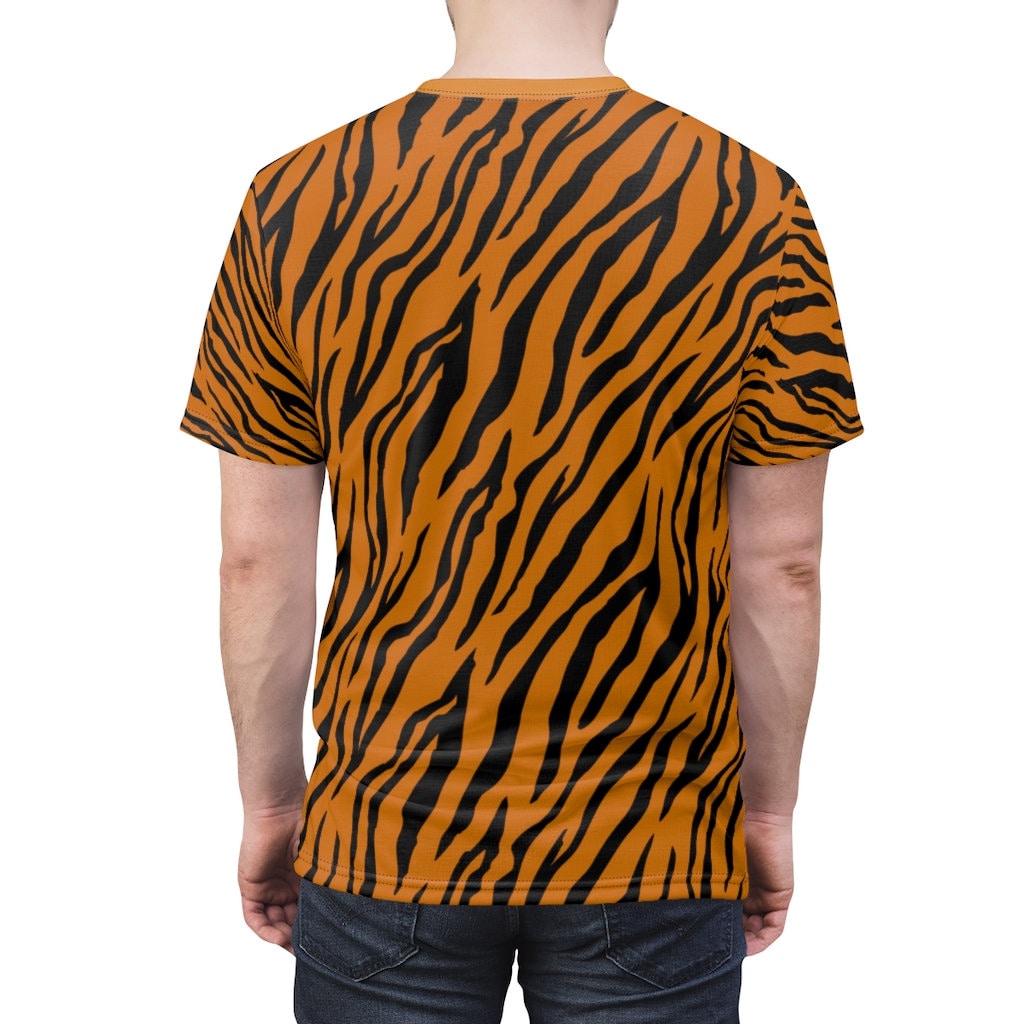 Men's Tiger Stripe Tshirt Animal Fur Pattern Shirt Etsy