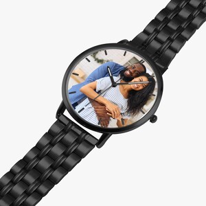 Personalized Photo Watch, Stainless Steel Quartz Watch, Custom image 9