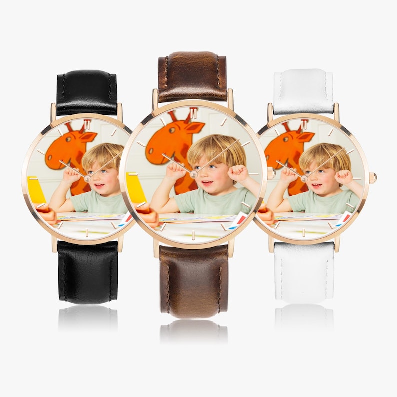 Personalized Photo Quartz Watch, Mother’s Father’s Celebration Present, Her or Him