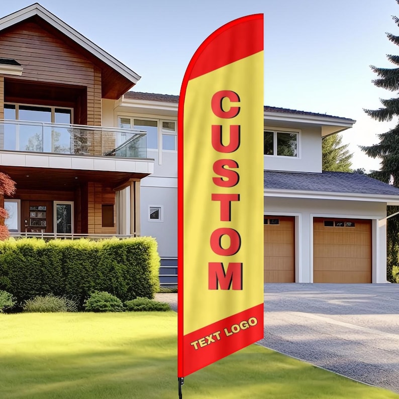 Custom Feather Flag Banner – Personalized Double-sided Outdoor ...