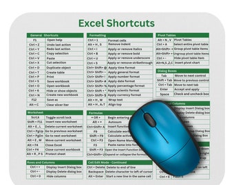Excel Shortcuts Mouse Pad, Coworker Gift, Accountant Mug, Nerd Gift, Tax Gift Mug, CPA Gift, Employee Gift, Go Away Gift Excel Mouse Pad