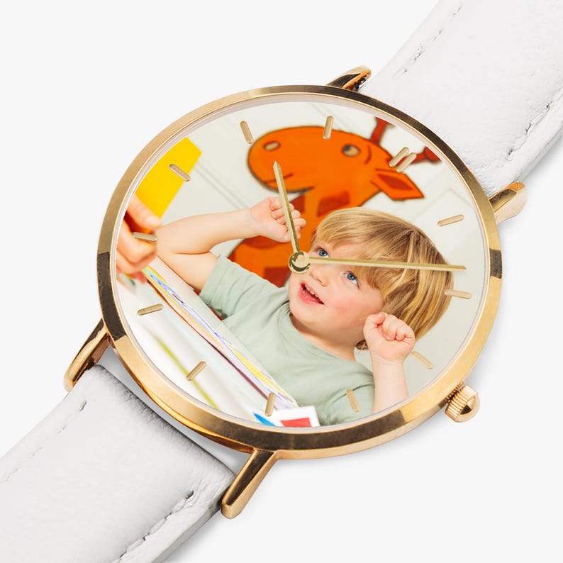 Personalized Photo Quartz Watch, Mother’s Father’s Celebration Present, Her or Him