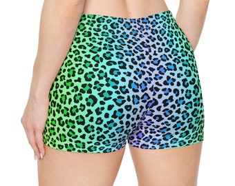 Leopard Print Women's Shorts, Leopard Print Booty Shorts , Leopard Athletic Shorts Comfy Stylish Leopard Shorts, Animal Print Women's Shorts