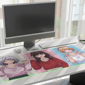 Custom RGB Gaming Mouse Pad - Custom Desk Mat, Custom Mouse Pad, Personalized Mouse Pad, Custom Gamer Desk Pad, Anime Desk Mat - LED