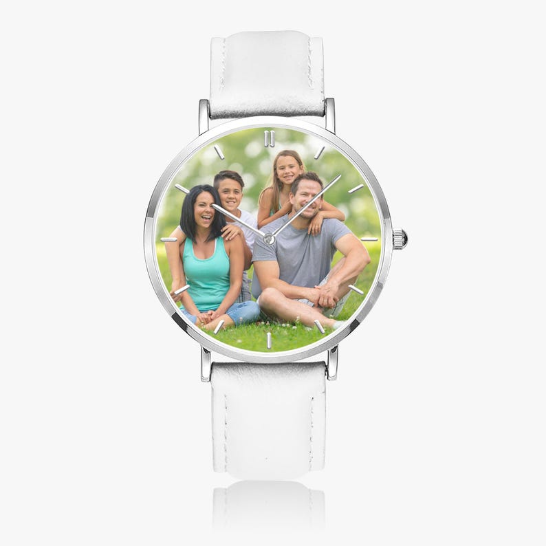 Custom Photo Watch, Personalized Picture Gift, Birthday Anniversary Keepsake for Him Her