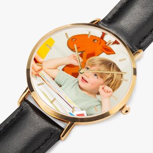 Personalized Photo Quartz Watch, Mother’s Father’s Celebration Present, Her or Him