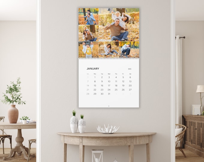 Custom Photo Wall Calendar 2026, Personalized Monthly Planner