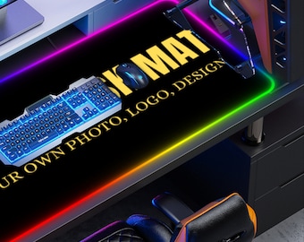 Custom Desk Mat, Gaming Mouse Pad LED, Personalized Desk Pad Photo, Large Mouse Pad, Personalized Mouse Pad, Personalized Desk Pad Photo
