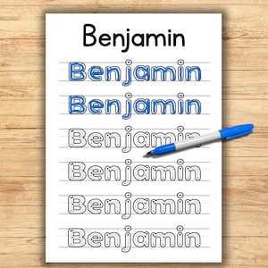 custom name tracing page, Custom Name Tracing Sheet Handwriting Practice, Personalized Name Trace, Name Tracing, Can Write My Name