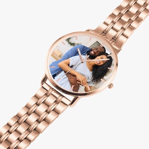 Personalized Photo Watch, Stainless Steel Quartz Watch, Custom image 3