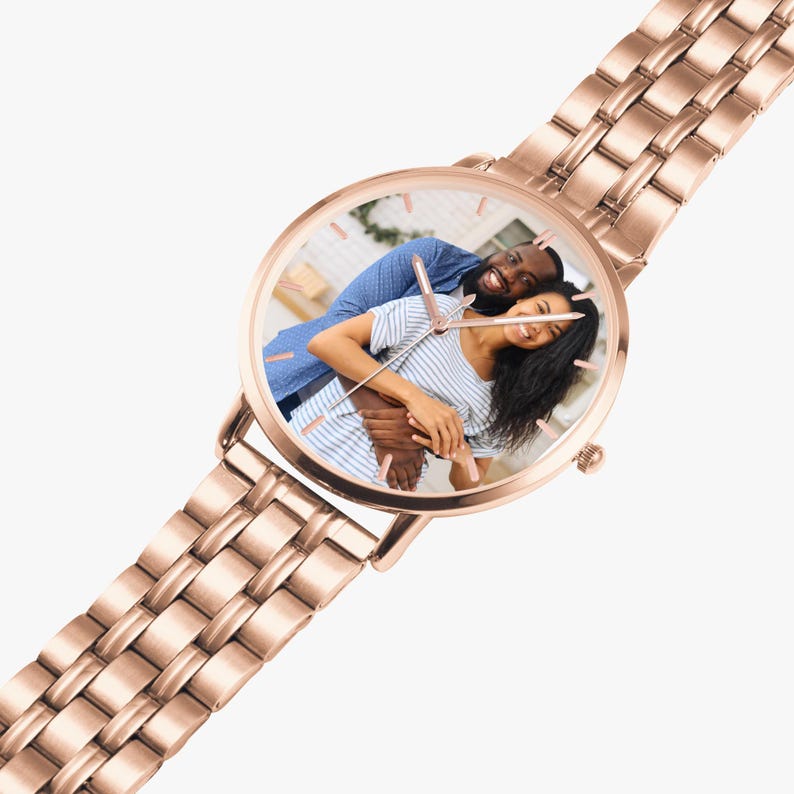 Personalized Photo Watch, Stainless Steel Quartz Watch, Custom image 3