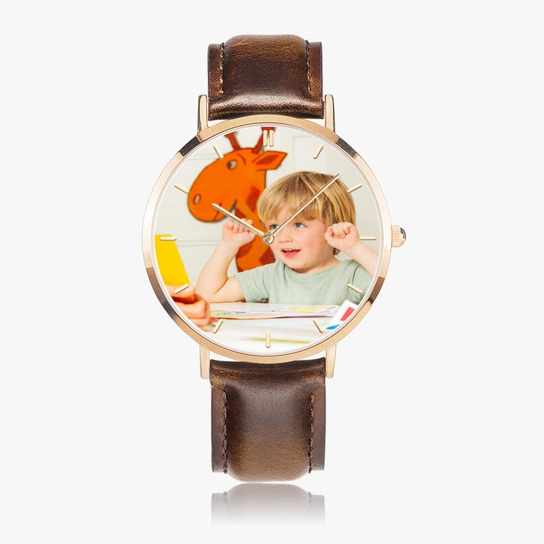 Personalized Photo Quartz Watch, Mother’s Father’s Celebration Present, Her or Him