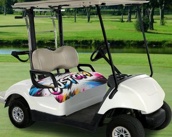 Personalized Golf Cart Seat Cover, Custom Golf Cart Seat Protector, Golf Gift for Dad, Husband, Mom, Golf Enthusiast