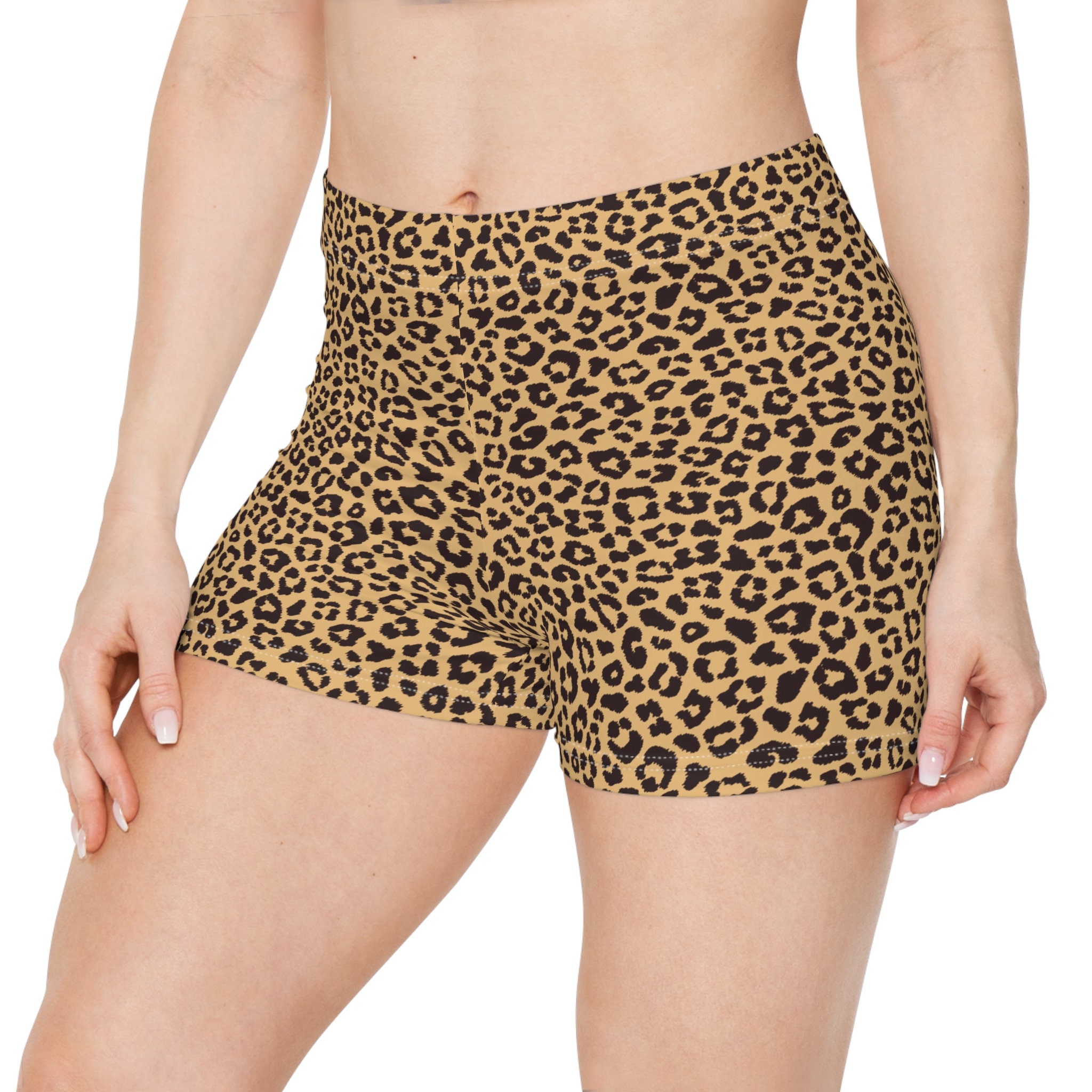 Leopard Print Women's Shorts, Leopard Print Booty Shorts