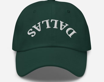Upside Down Dallas Embroidered Dad Hat