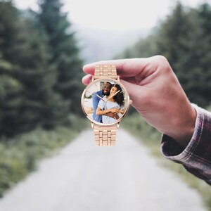 Personalized Photo Watch, Stainless Steel Quartz Watch, Custom image 7