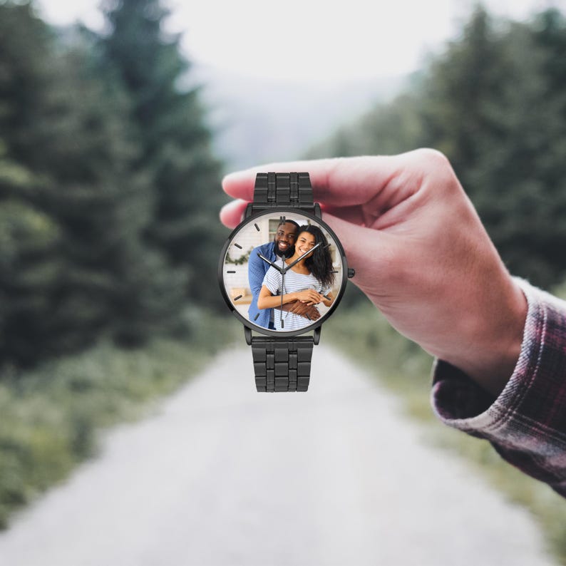 Personalized Photo Watch, Stainless Steel Quartz Watch, Custom image 2