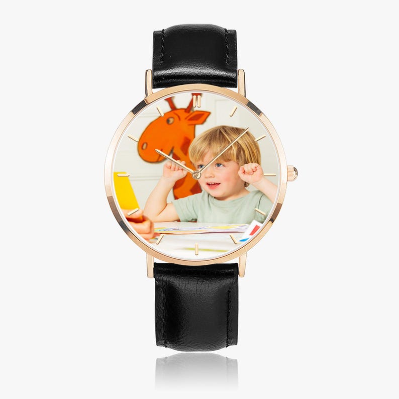 Personalized Photo Quartz Watch, Mother’s Father’s Celebration Present, Her or Him