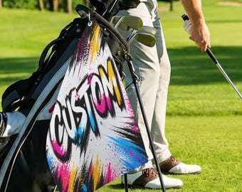 Custom Microfiber Golf Towel with Carabiner, One-Sided Personalized Design, 16 x 23.8 Inch