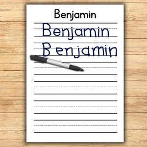 custom name tracing page, Custom Name Tracing Sheet Handwriting Practice, Personalized Name Trace, Name Tracing, Can Write My Name